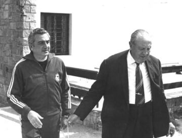 Miguel Muñoz with Santiago Bernabéu