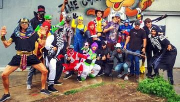 Los jugadores de San Antonio Spurs, disfrazados.