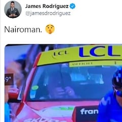 James Rodríguez y un tweet para Nairo Quintana ante las críticas