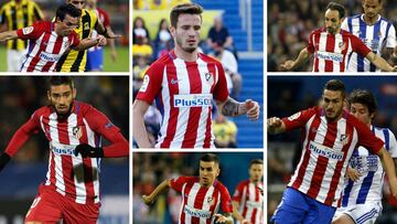 Gait&aacute;n, Carrasco, Sa&uacute;l, Correa, Juanfran y Koke. 