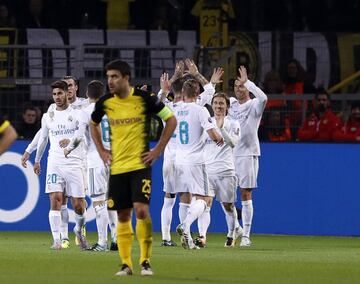 1-3. Cristiano Ronaldo celebró el tercer gol.