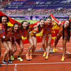 Histórica España: oro y plata del 4x400 y el 4x100 femenino... ¡derrotando a EE UU!: “Que se preparen que estamos aquí”