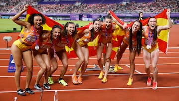 Histórica España: oro y plata del 4x400 y el 4x100 femenino... ¡derrotando a EE UU!: “Que se preparen que estamos aquí”