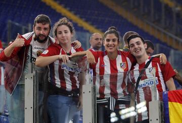 Buen ambiente en el Olímpico de Roma.