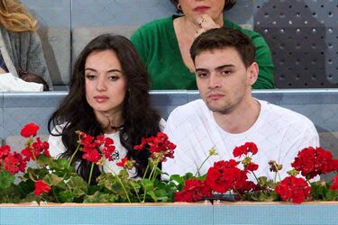 Iván Montes y María de Nati durante el encuentro de Rafael Nadal en el Mutua Madrid Open.