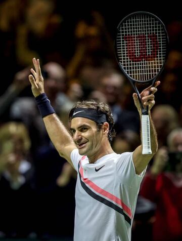 Roger Federer during the ABN Amro World Tennis Tournament at the Rotterdam Ahoy on February 17, 2018