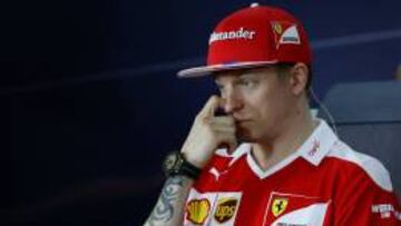 Raikkonen en la rueda de prensa de la FIA en China.