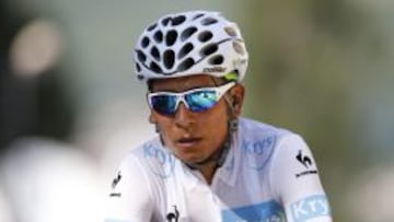 Nairo Quintana tras finalizar la etapa de hoy.