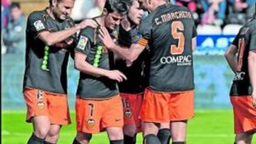 <b>TRES SEGUIDAS. </b>Con su triunfo ayer, el Valencia firmó su tercera victoria consecutiva que le permite colocarse cuarto en la Liga.