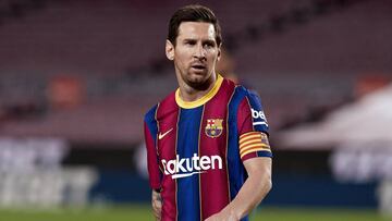Messi, en el partido ante el Villarreal.