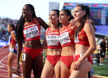 Aauri Lorena Bokesa, Eva Santidrián, Laura Hernández and Carmen Avilés.