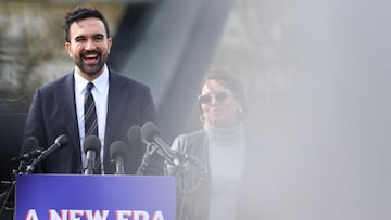 New York City mayor-elect Zohran Mamdani holds a press conference at the Unisphere in the Queens borough of New York City, U.S., November 5, 2025. REUTERS/Kylie Cooper