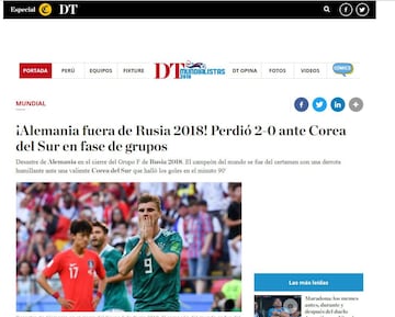 La prensa internacional reportó así la eliminación de Alemania