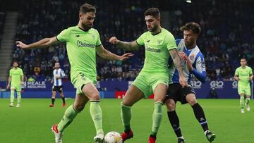 Yeray con Núñez ante el Espanyol.