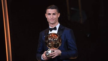 Cristiano, con su quinto Bal&oacute;n de Oro.