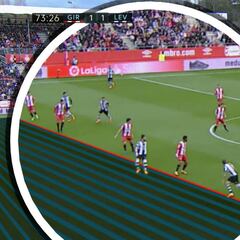 Fuera de juego de Morales en el gol del empate del Levante