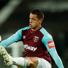 Chicharito jugó en el empate del West Ham ante el Stoke City
