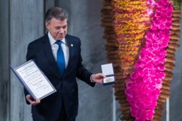 Juan Manuel Santos recibe el premio al Nobel de la Paz