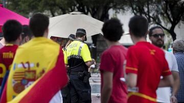 En la Plaça de Catalunya sólo pudo verse la segunda mitad