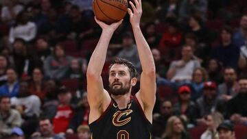 Kevin Love, durante un partido de la NBA con los Cleveland Cavaliers