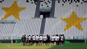 La Juventus abrió la puerta a la Prensa en el entrenamiento de ayer con motivo del ‘Media Day’, obligación de la UEFA para los dos equipos que juegan la final.