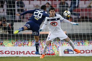 Nicolás Guerra pudo anotar el gol más rápido del torneo. Falló por poco.