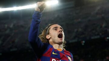 Griezmann celebra el 1-0 ante el Leganés.