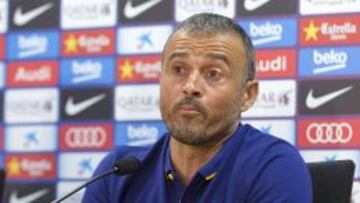 Luis Enrique, en sala de prensa.