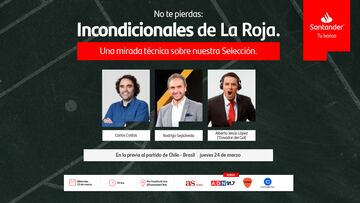 AS, ADN, Futuro y Santander presentan Incondicionales de la Roja: la previa de Chile-Brasil