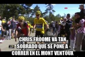 Las redes se inundan con memes de la carrera a pie de Froome