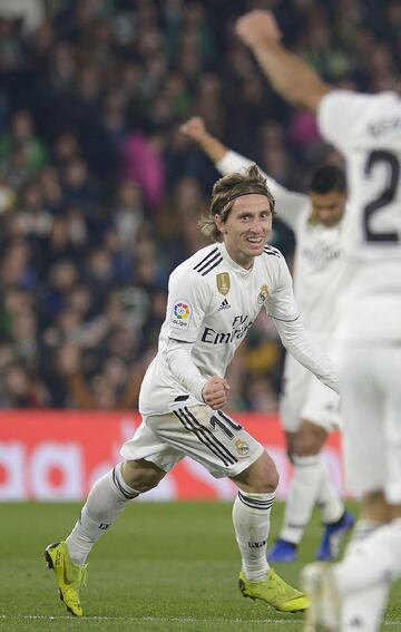 0-1. Luka Modric celebró el primer gol.