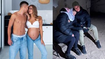 Sudakov, con su pareja. Esperan una niña, mientras se refugian en un búnker en Kiev.