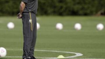 Mano Menezes, en el entrenamiento de ayer.