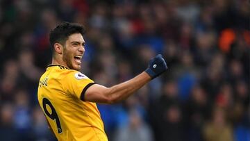 Ra&uacute;l Jim&eacute;nez celebrando un gol con Wolverhampton.