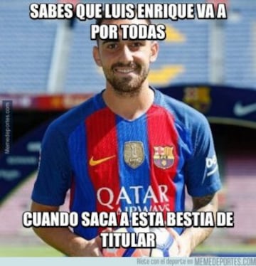 Alcácer protagonista de los memes más divertidos del Barcelona-Athletic