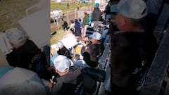 ¡La hinchada de Magallanes musicaliza con Rocky una pelea de sus jugadores!