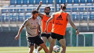 El Madrid realiza su última sesión antes de visitar al Espanyol