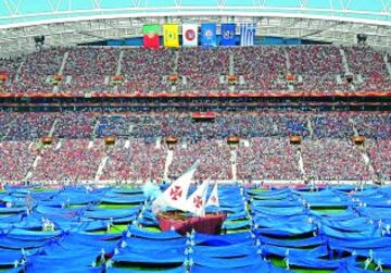 Un recorrido por la historia de Portugal, con especial atención a la época de los descubrimientos, fue el tema principal de la ceremonia de inauguración.