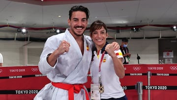 Damián Quintero y Sandra Sánchez, en los Juegos de Tokio.