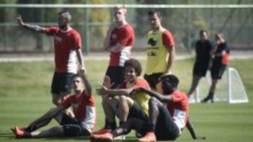 El entrenamiento de la selección belga en Brasil.