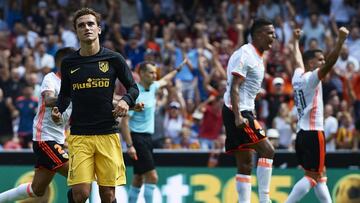 Griezmann, tras fallar el penalti contra el Valencia.