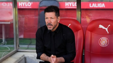 Simeone, en el último partido de Liga 2024-25 en Girona.