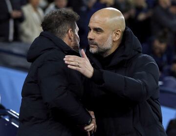 Diego Pablo Simeone y Pep Guardiola.