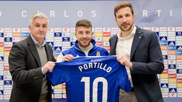 Portillo, presentado con el Oviedo: “Gracias a Cazorla estoy aquí”