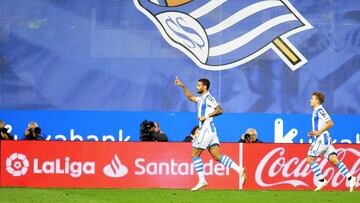 Alegría de Willian José tras marcar