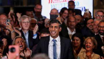 British Prime Minister Rishi Sunak arrives at a campaign event during a Conservative general election campaign event in London, Britain, July 2, 2024. REUTERS/Hollie Adams