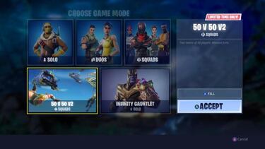 Fortnite: Battle Royale recupera el evento 50v50