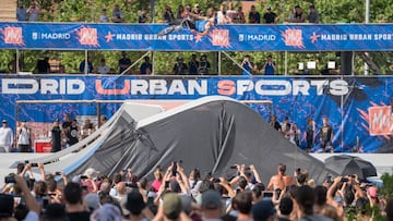 Daniel Dhers compitiendo en el Madrid Urban Sports 2022 en Madrid Río.