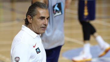 Scariolo durante el entrenamiento.