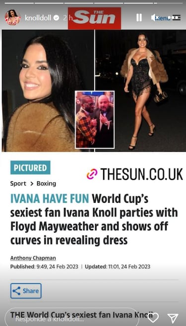 Ivana Knoll, de fiesta con Floyd Mayweather